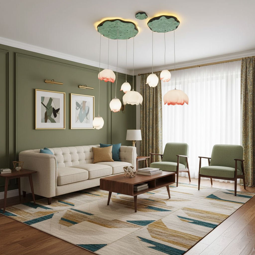 Elegant Lotus Chandelier - Adjustable Brightness & Energy Efficient De