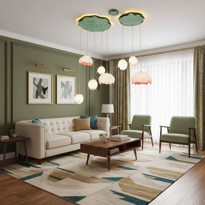 Elegant Lotus Chandelier - Adjustable Brightness & Energy Efficient De