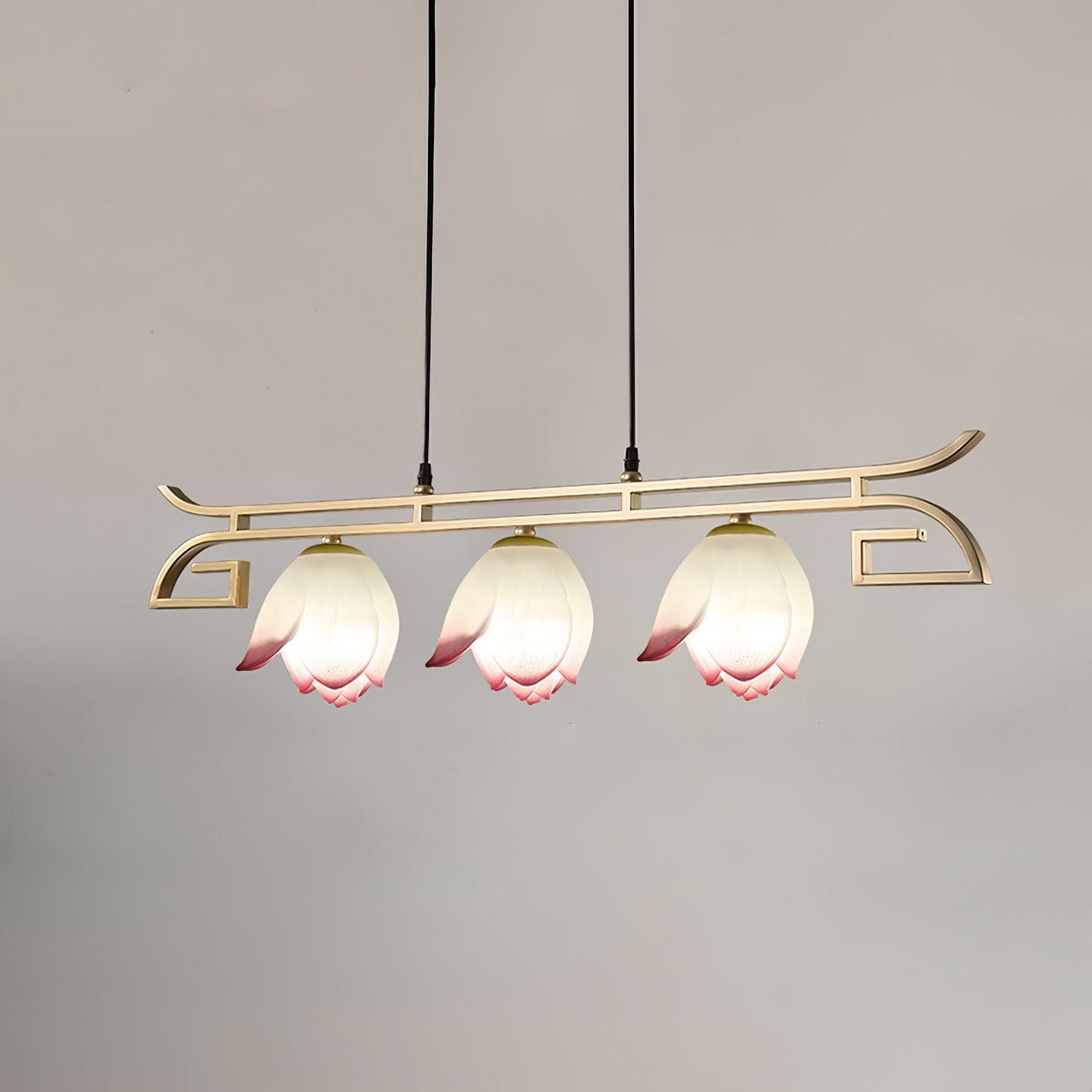 Lotus Bloom Chandelier - Elegant Design with Adjustable Height & LED L