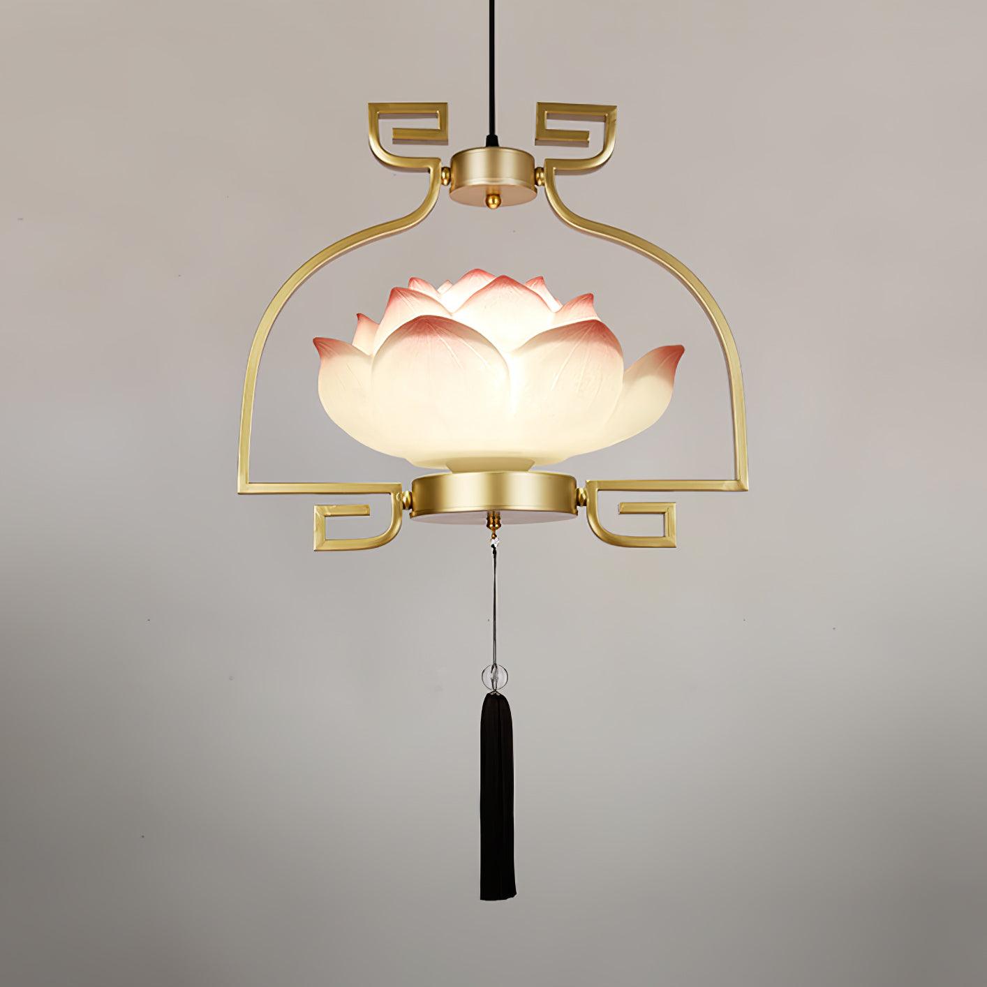 Lotus Bloom Chandelier - Elegant Design with Adjustable Height & LED L