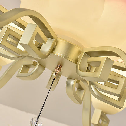 Lotus Bloom Chandelier - Elegant Design with Adjustable Height & LED L