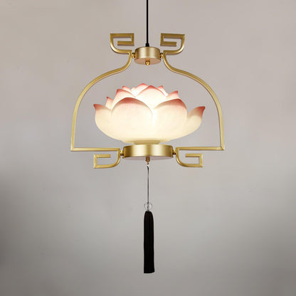 Lotus Bloom Chandelier - Elegant Design with Adjustable Height & LED L
