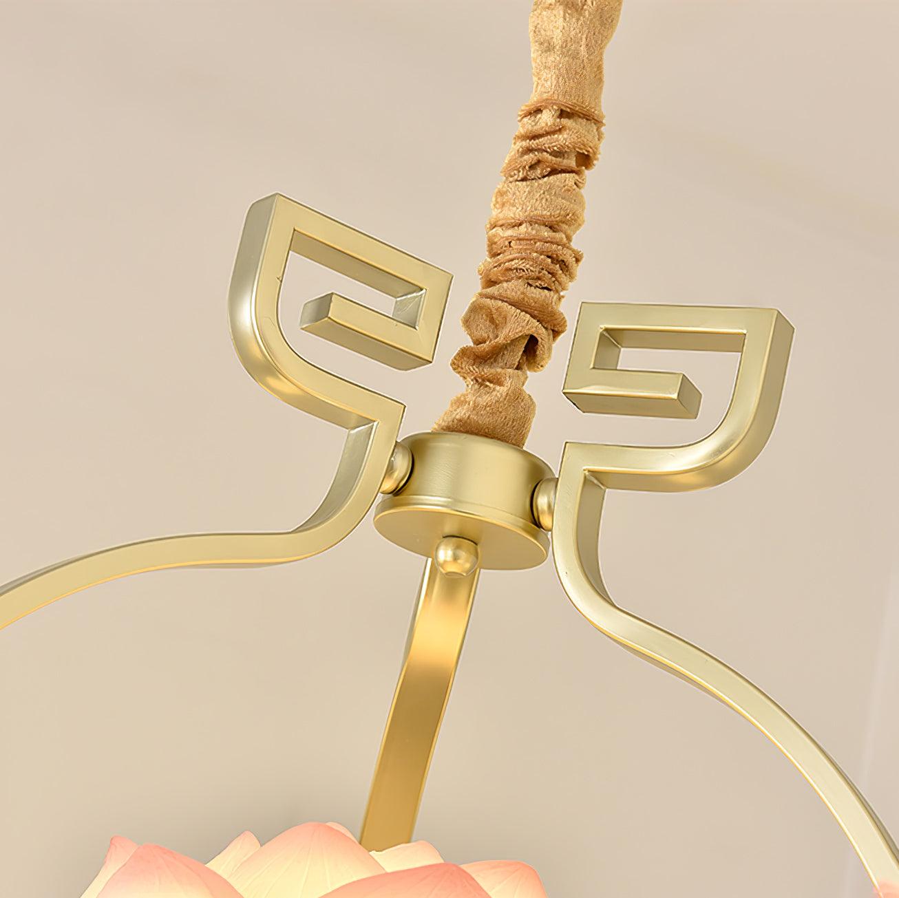 Lotus Bloom Chandelier - Elegant Design with Adjustable Height & LED L