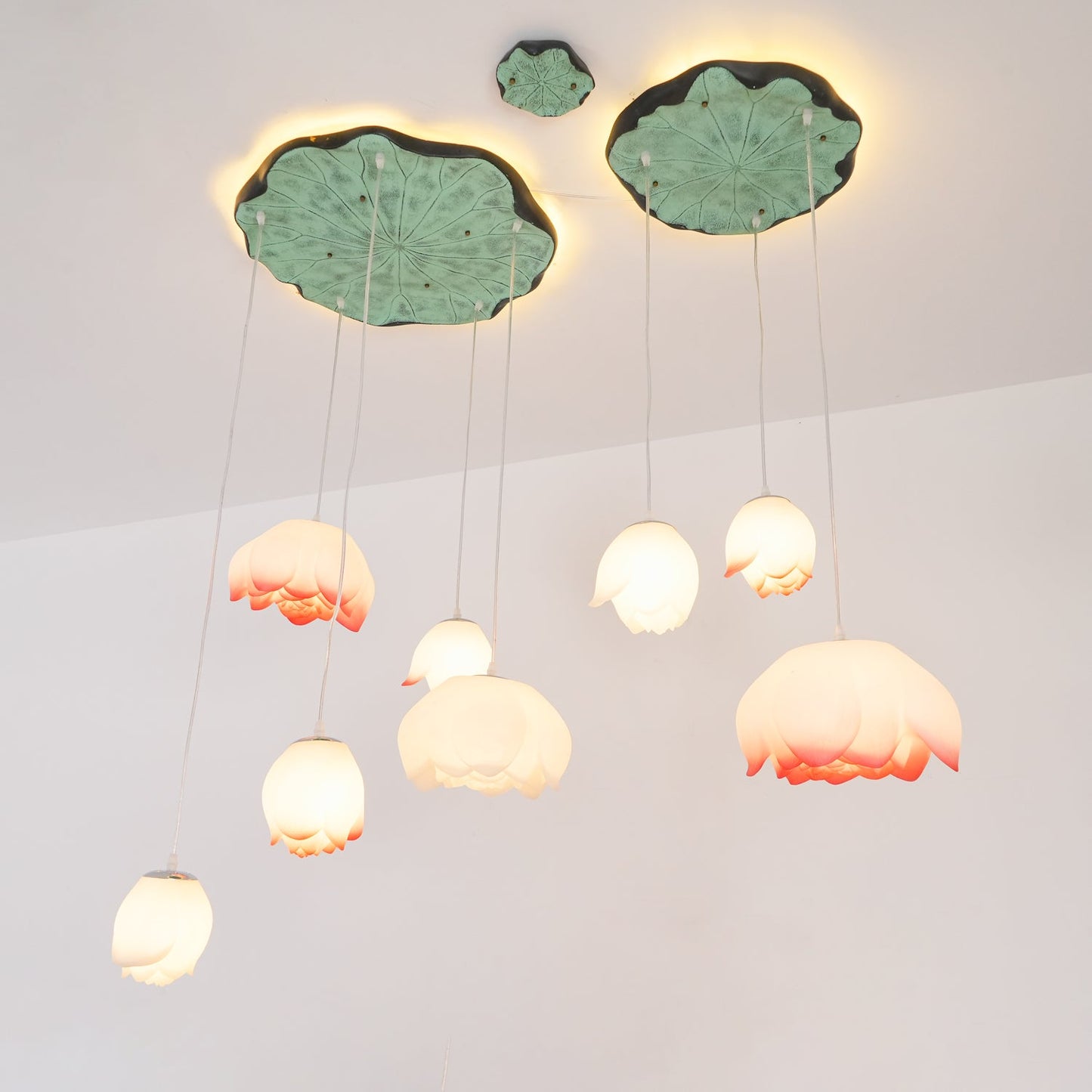 Elegant Lotus Chandelier - Adjustable Brightness & Energy Efficient De