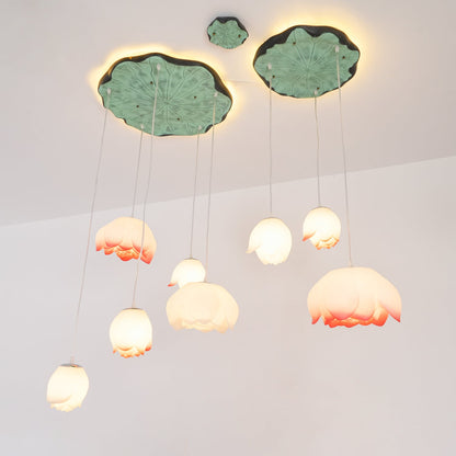 Elegant Lotus Chandelier - Adjustable Brightness & Energy Efficient De