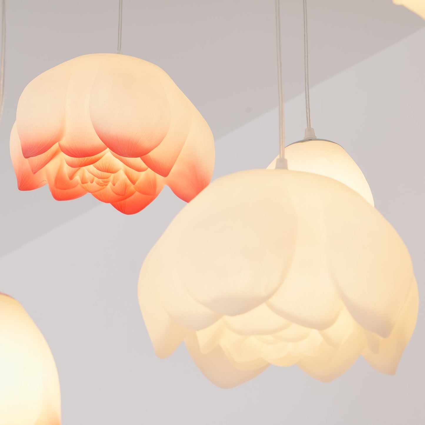 Elegant Lotus Chandelier - Adjustable Brightness & Energy Efficient De