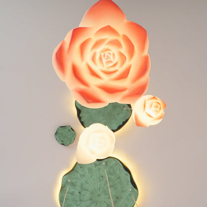 Elegant Lotus Chandelier - Adjustable Brightness & Energy Efficient De