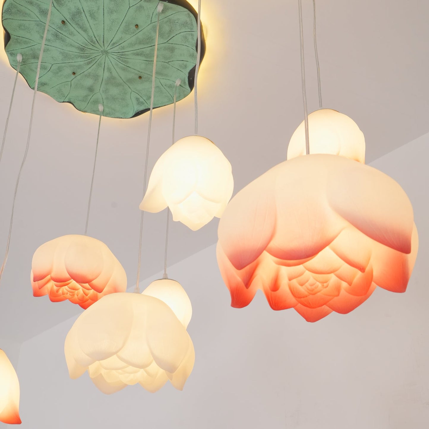 Elegant Lotus Chandelier - Adjustable Brightness & Energy Efficient De
