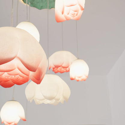 Elegant Lotus Chandelier - Adjustable Brightness & Energy Efficient De