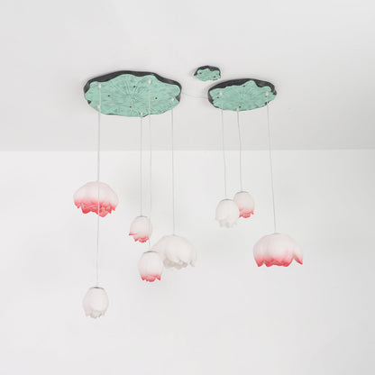 Elegant Lotus Chandelier - Adjustable Brightness & Energy Efficient De
