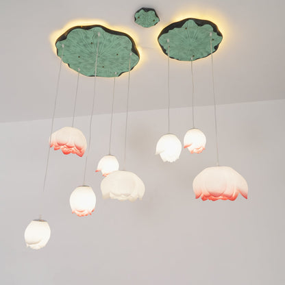 Elegant Lotus Chandelier - Adjustable Brightness & Energy Efficient De