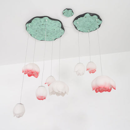 Elegant Lotus Chandelier - Adjustable Brightness & Energy Efficient De