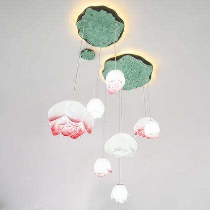 Elegant Lotus Chandelier - Adjustable Brightness & Energy Efficient De