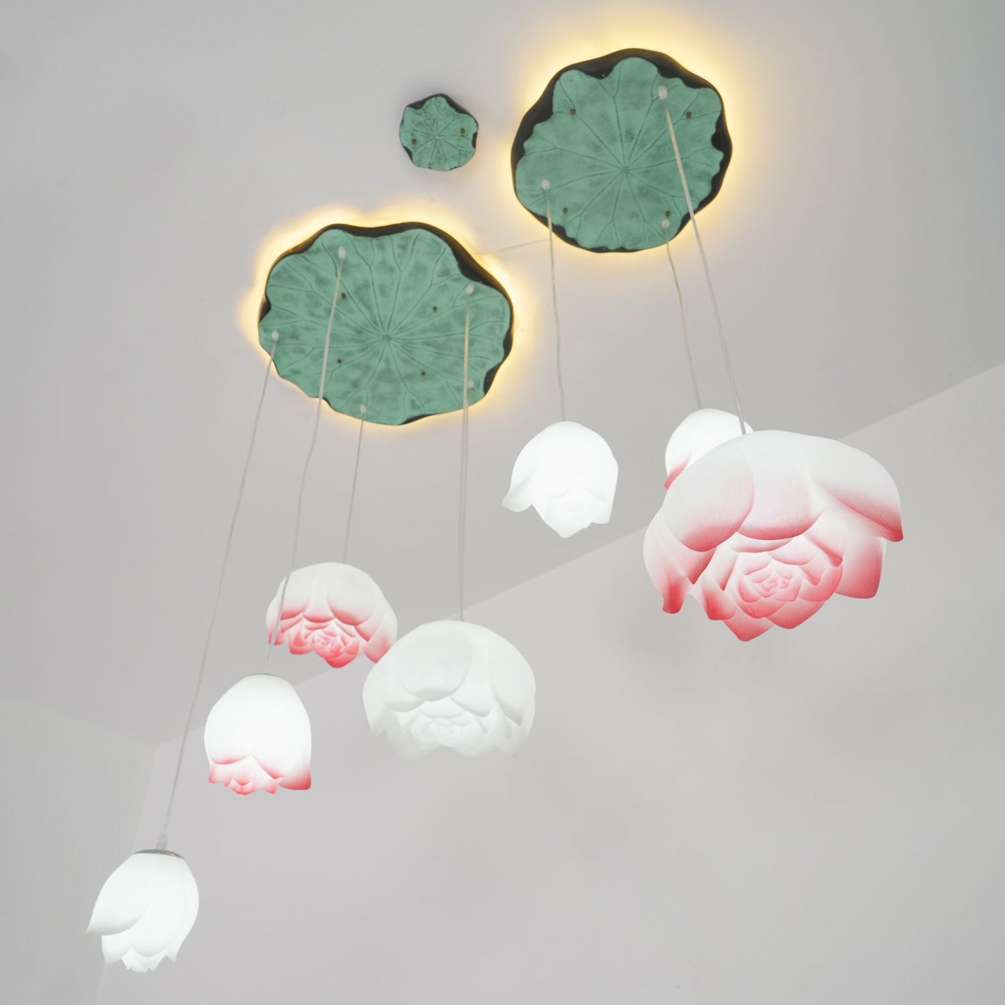 Elegant Lotus Chandelier - Adjustable Brightness & Energy Efficient De