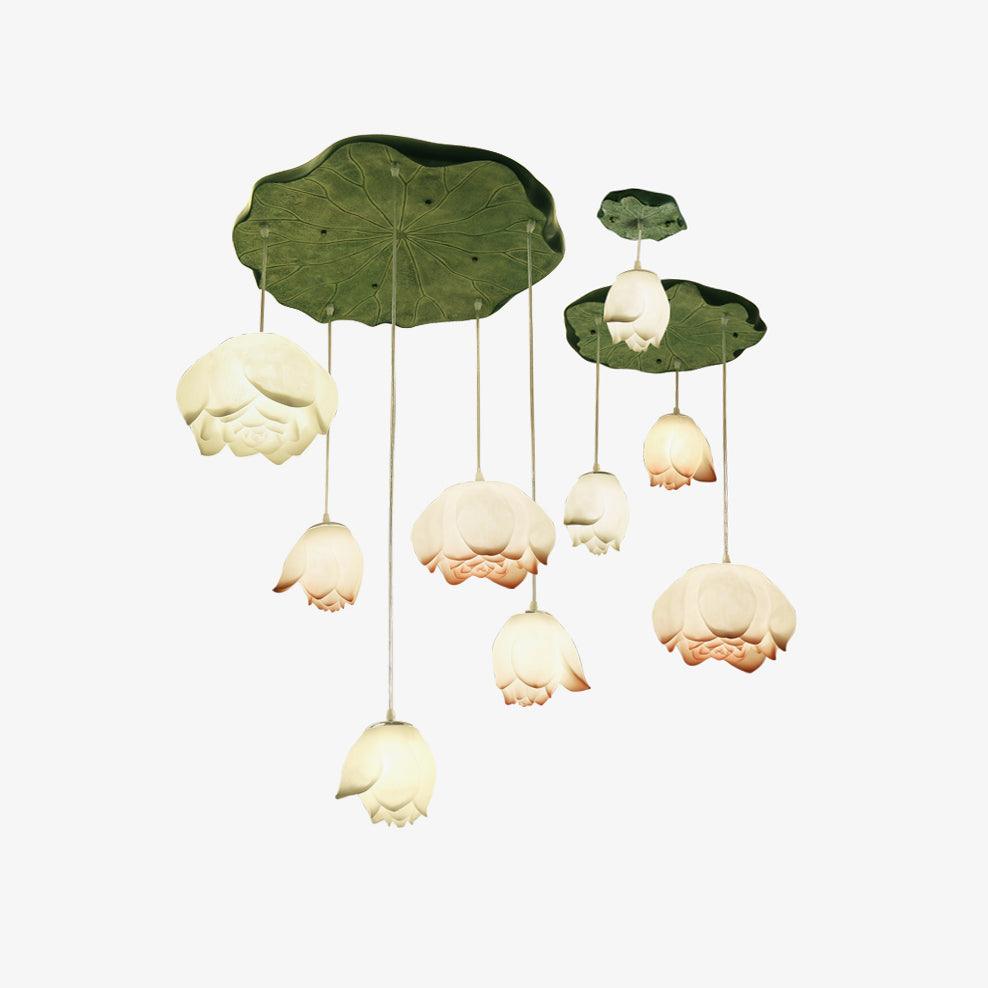 Elegant Lotus Chandelier - Adjustable Brightness & Energy Efficient De