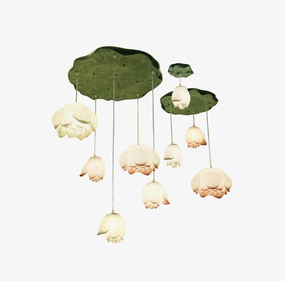 Elegant Lotus Chandelier - Adjustable Brightness & Energy Efficient De