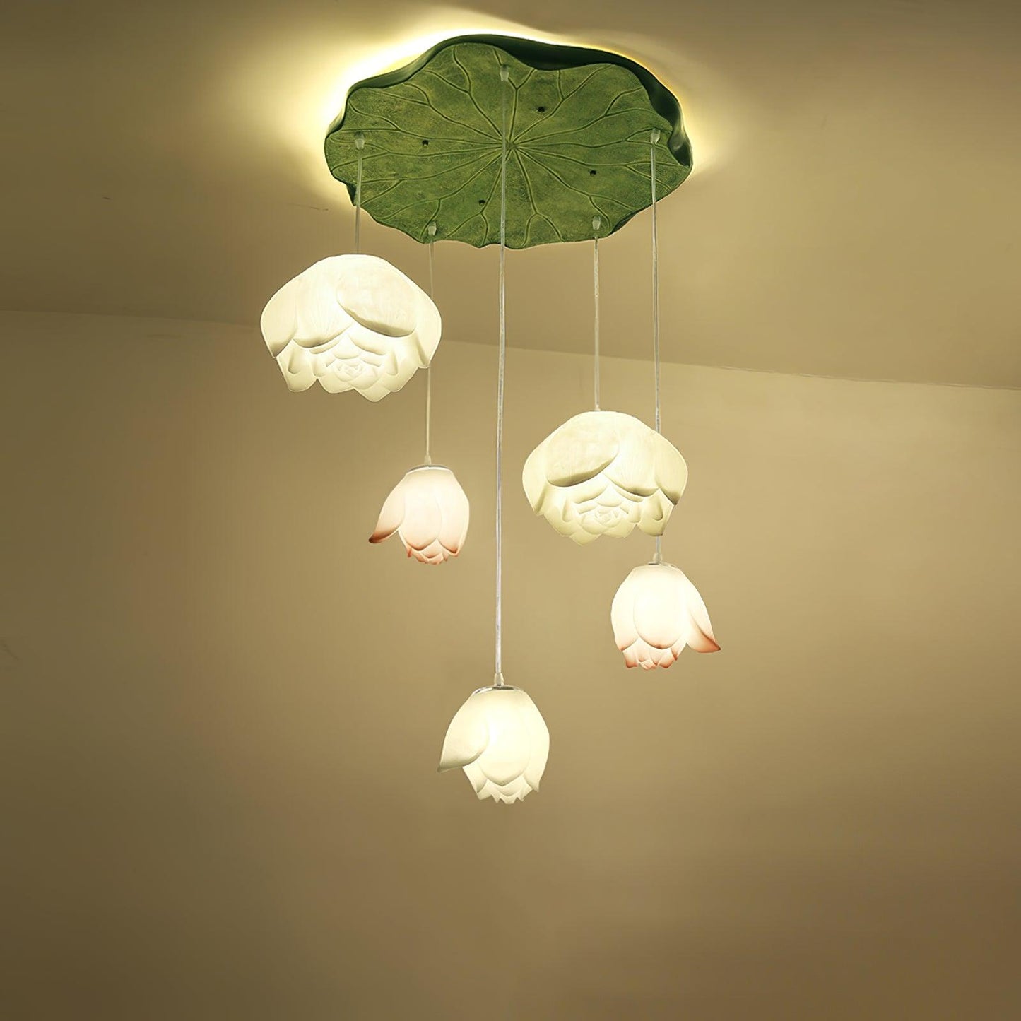 Elegant Lotus Chandelier - Adjustable Brightness & Energy Efficient De