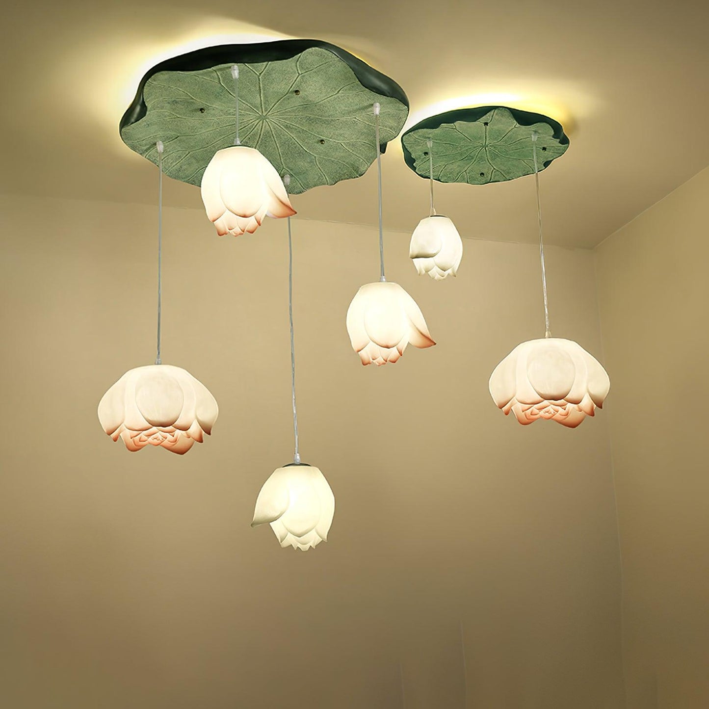 Elegant Lotus Chandelier - Adjustable Brightness & Energy Efficient De