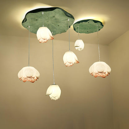 Elegant Lotus Chandelier - Adjustable Brightness & Energy Efficient De
