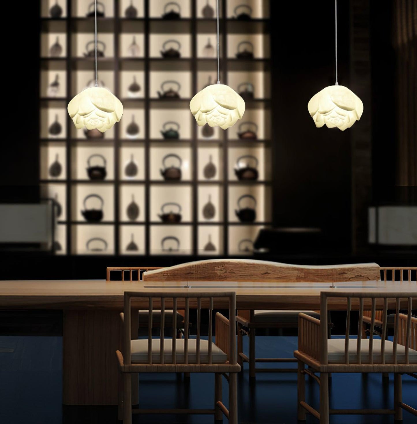 Elegant Lotus Chandelier - Adjustable Brightness & Energy Efficient De