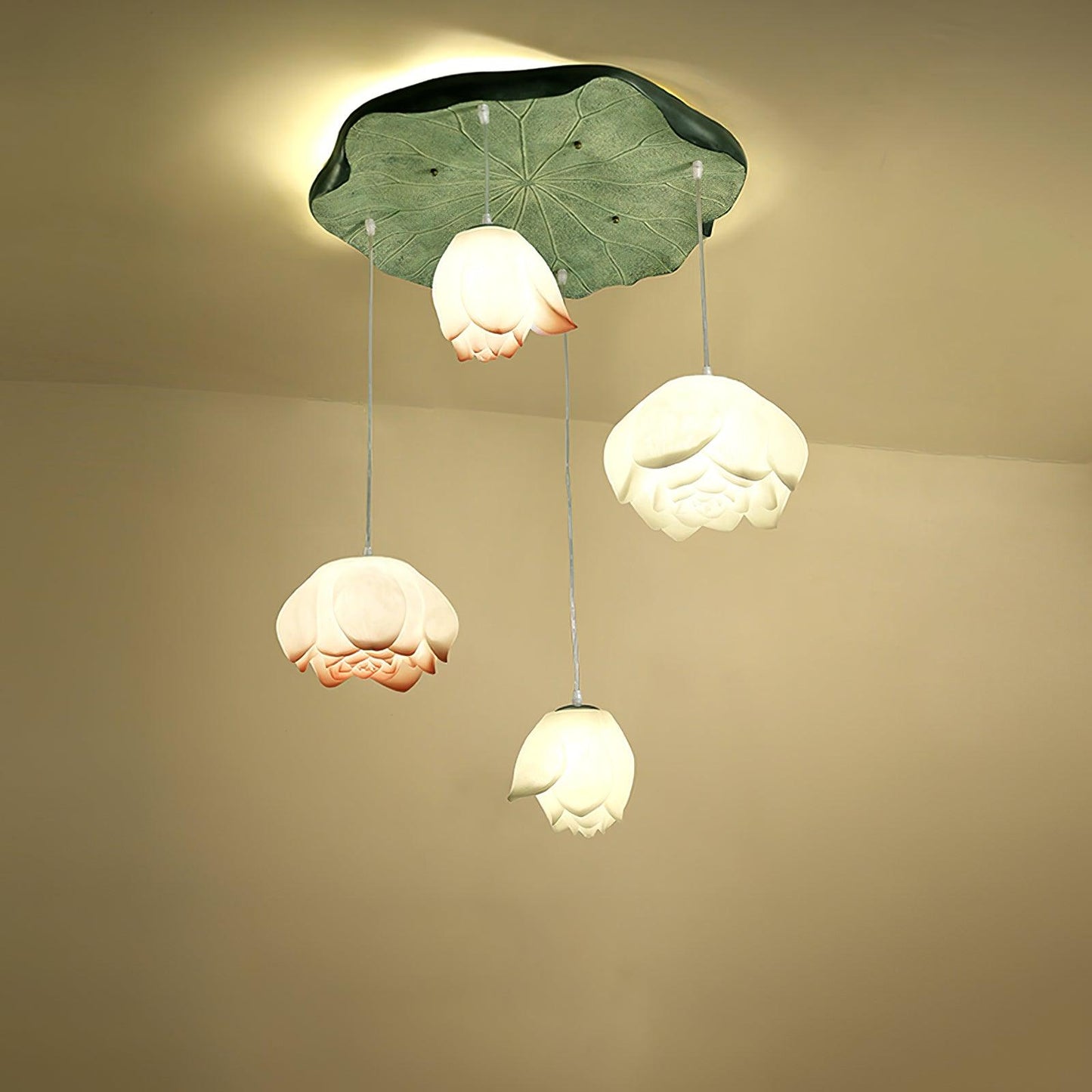 Elegant Lotus Chandelier - Adjustable Brightness & Energy Efficient De
