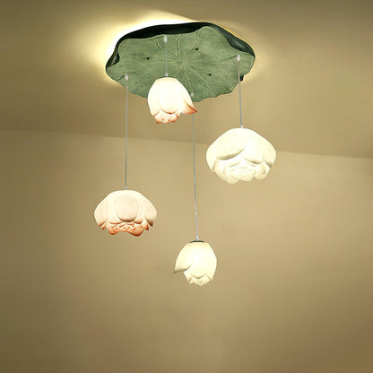 Elegant Lotus Chandelier - Adjustable Brightness & Energy Efficient De