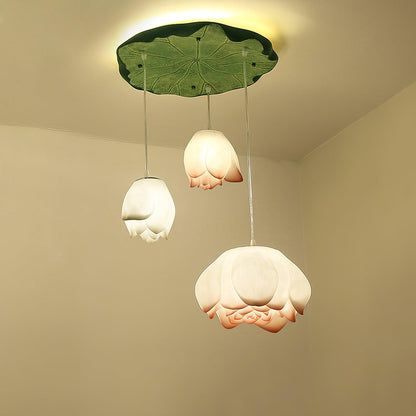 Elegant Lotus Chandelier - Adjustable Brightness & Energy Efficient De