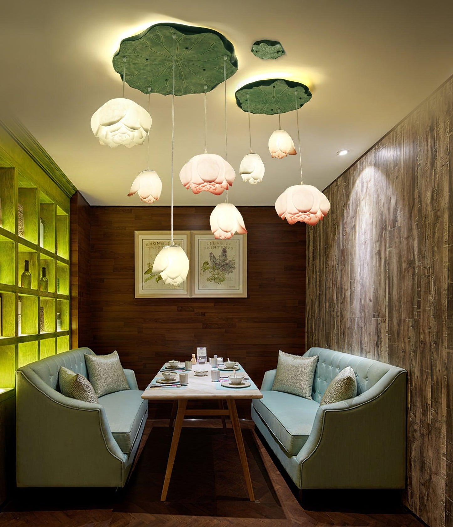 Elegant Lotus Chandelier - Adjustable Brightness & Energy Efficient De