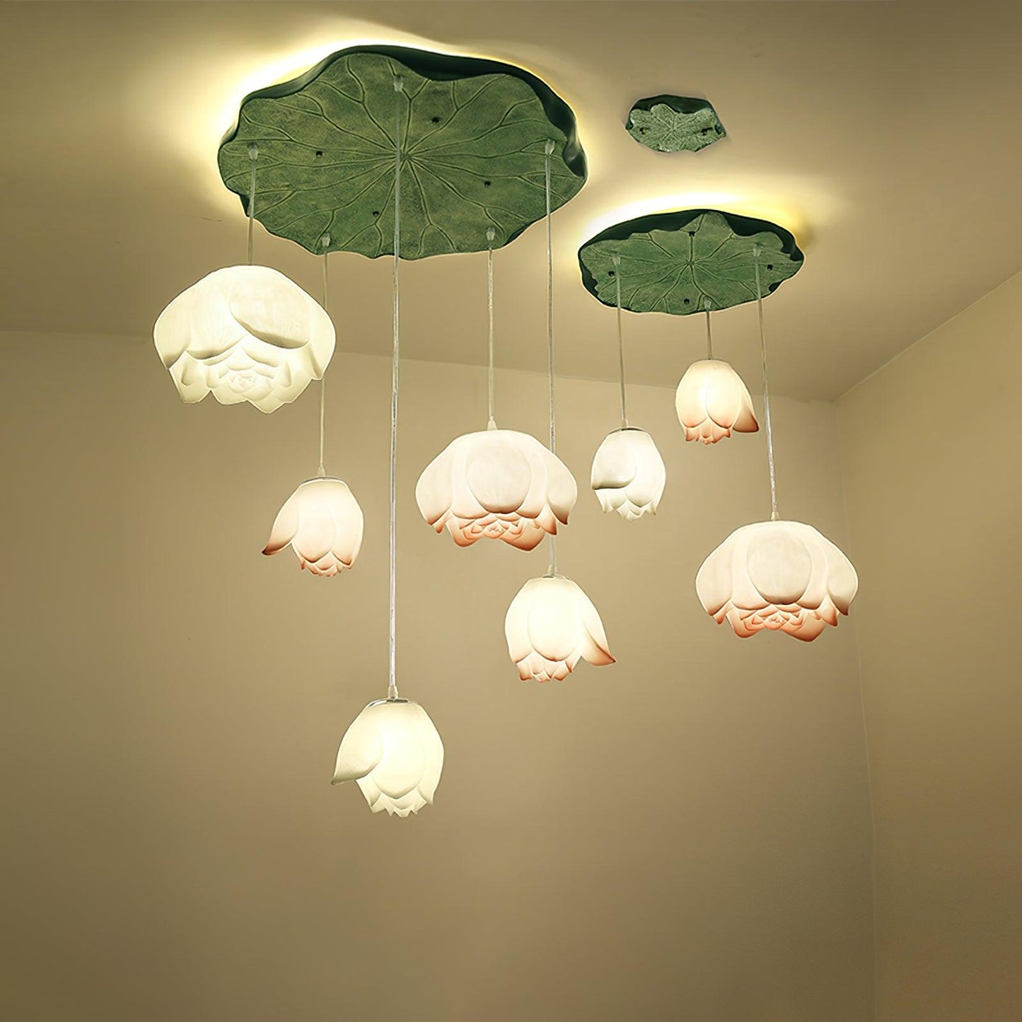 Elegant Lotus Chandelier - Adjustable Brightness & Energy Efficient De