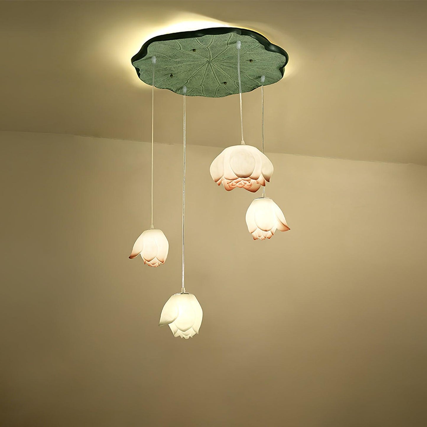 Elegant Lotus Chandelier - Adjustable Brightness & Energy Efficient De