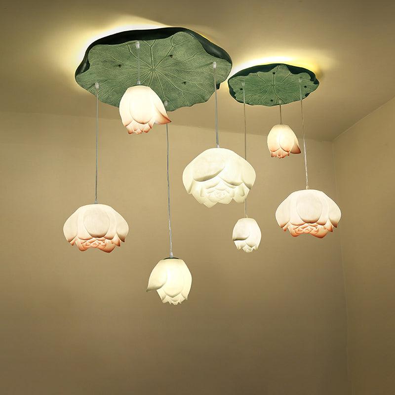 Elegant Lotus Chandelier - Adjustable Brightness & Energy Efficient De