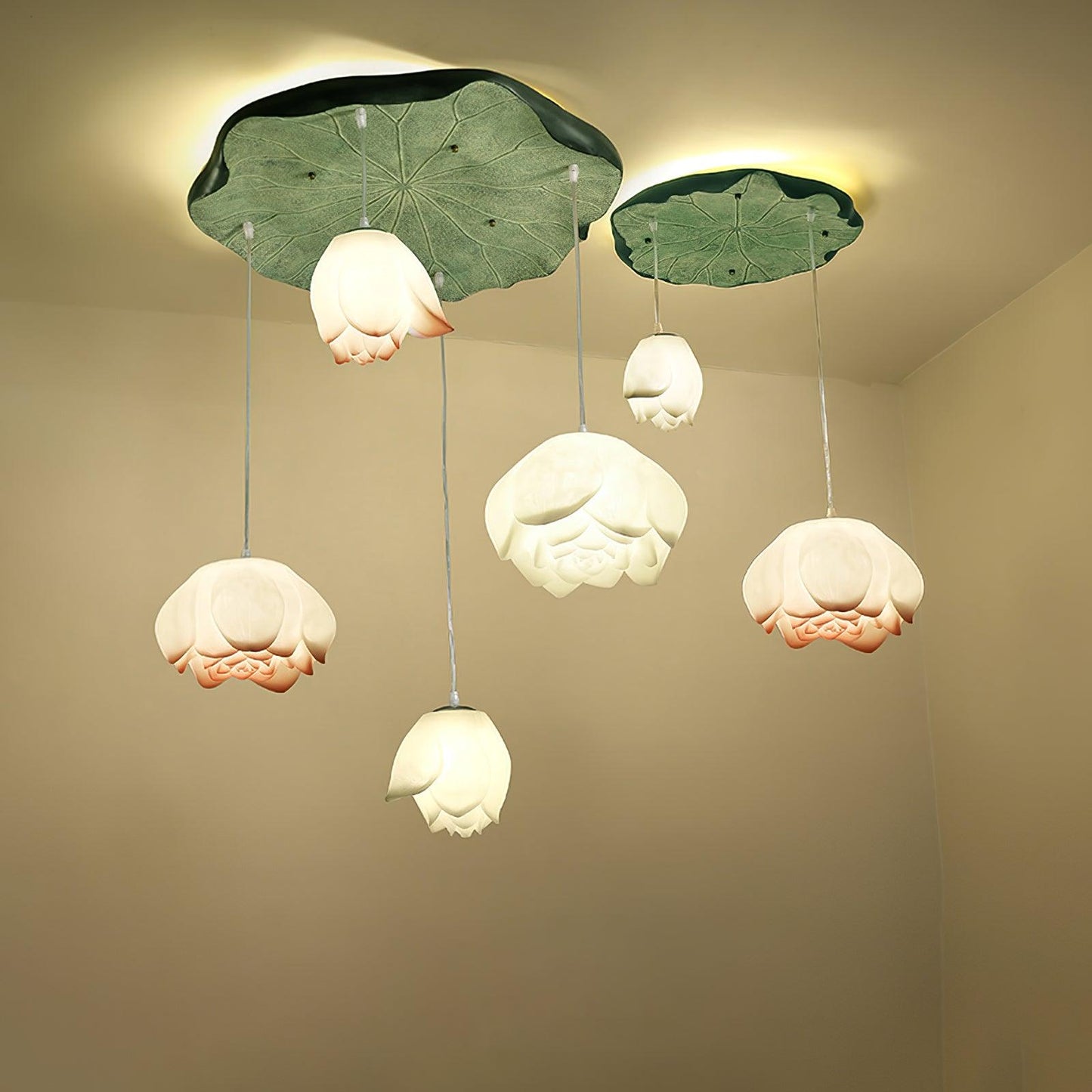 Elegant Lotus Chandelier - Adjustable Brightness & Energy Efficient De