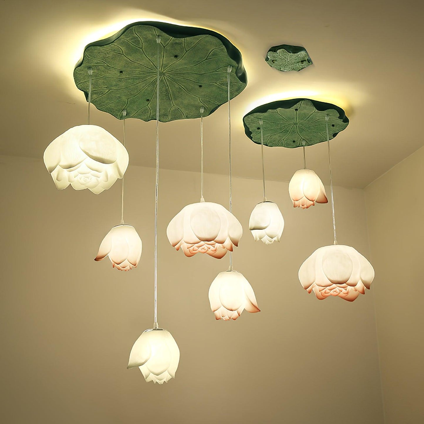 Elegant Lotus Chandelier - Adjustable Brightness & Energy Efficient De