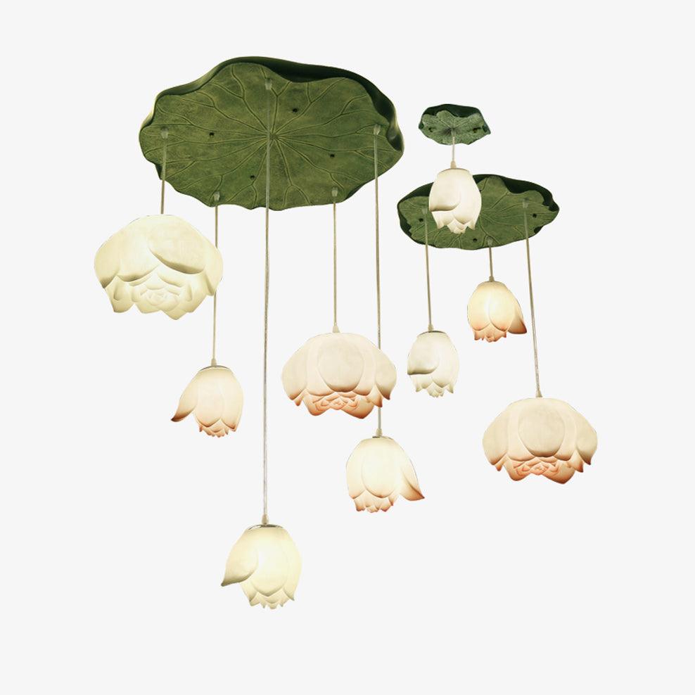 Elegant Lotus Chandelier - Adjustable Brightness & Energy Efficient De