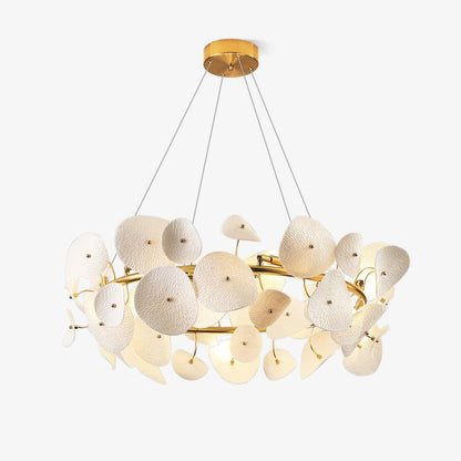 Lotus Petal Chandelier - Elegant Design with Adjustable Lighting & Cry