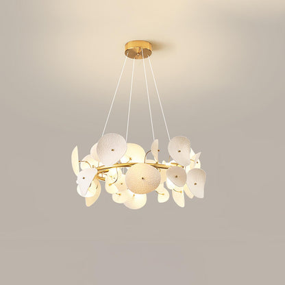 Lotus Petal Chandelier - Elegant Design with Adjustable Lighting & Cry