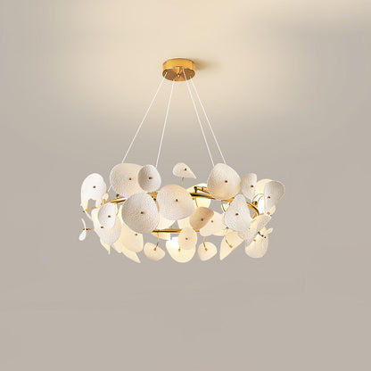 Lotus Petal Chandelier - Elegant Design with Adjustable Lighting & Cry
