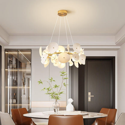 Lotus Petal Chandelier - Elegant Design with Adjustable Lighting & Cry