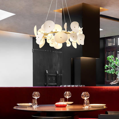 Lotus Petal Chandelier - Elegant Design with Adjustable Lighting & Cry
