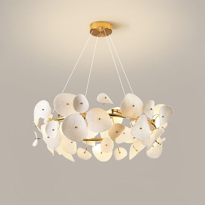 Lotus Petal Chandelier - Elegant Design with Adjustable Lighting & Cry