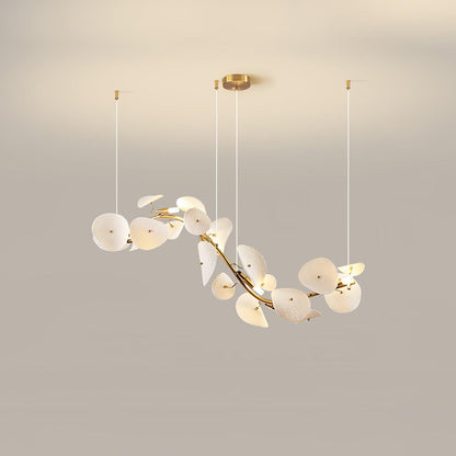 Lotus Petal Chandelier - Elegant Design with Adjustable Lighting & Cry
