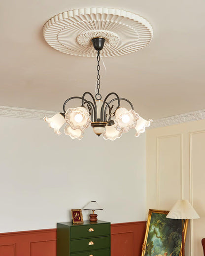 Elegant Black Chandelier - Modern Design with Adjustable Height & LED