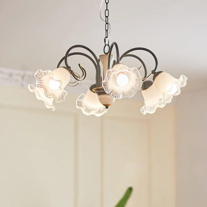 Elegant Black Chandelier - Modern Design with Adjustable Height & LED