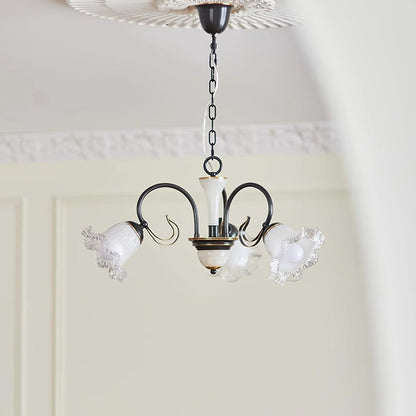 Elegant Black Chandelier - Modern Design with Adjustable Height & LED