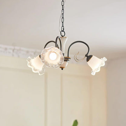 Elegant Black Chandelier - Modern Design with Adjustable Height & LED