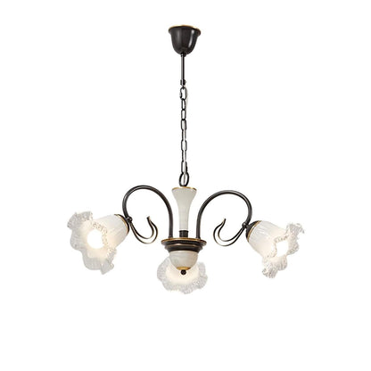 Elegant Black Chandelier - Modern Design with Adjustable Height & LED