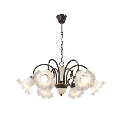 Elegant Black Chandelier - Modern Design with Adjustable Height & LED
