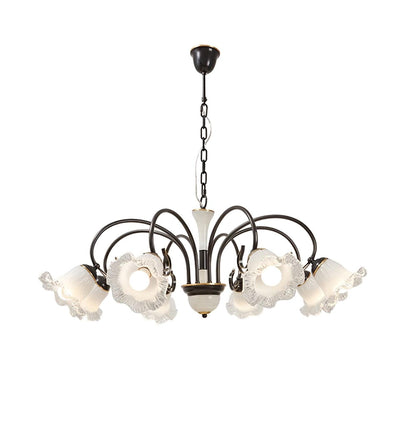 Elegant Black Chandelier - Modern Design with Adjustable Height & LED