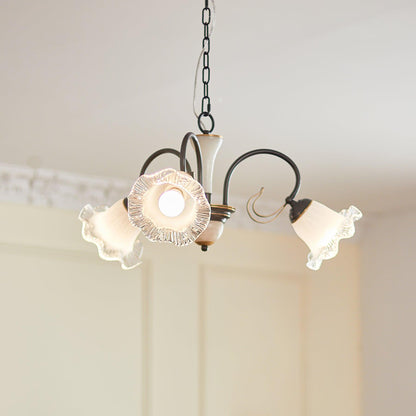 Elegant Black Chandelier - Modern Design with Adjustable Height & LED