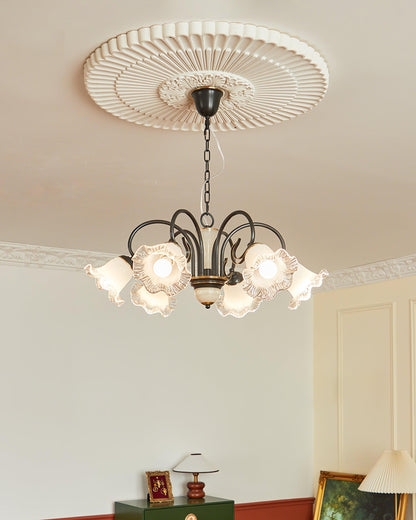Elegant Black Chandelier - Modern Design with Adjustable Height & LED